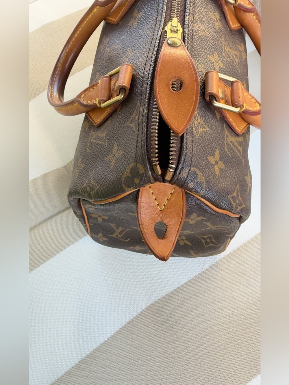 Louis Vuitton Speedy 25 Monogram Canvas Lock Key Dust Bag Insert Organizer AUTH! - Picture 6 of 16